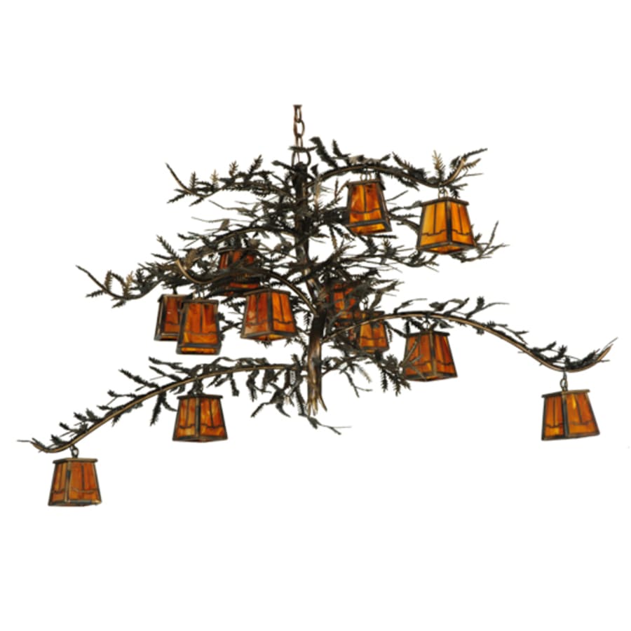 Meyda Tiffany Pine Branch Valley View 12 Light 54" Wide Chandelier