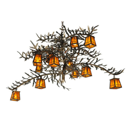 Meyda Tiffany Pine Branch Valley View 12 Light 54" Wide Chandelier
