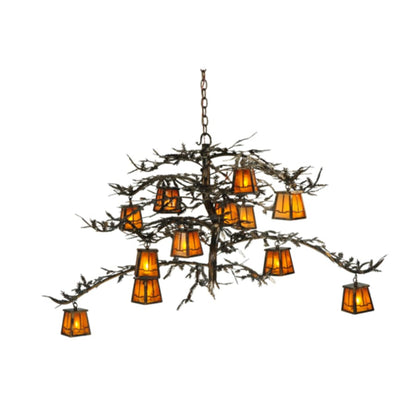 Meyda Tiffany Pine Branch Valley View 12 Light 54" Wide Chandelier
