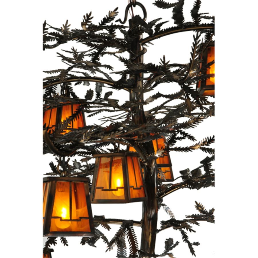 Meyda Tiffany Pine Branch Valley View 12 Light 54" Wide Chandelier