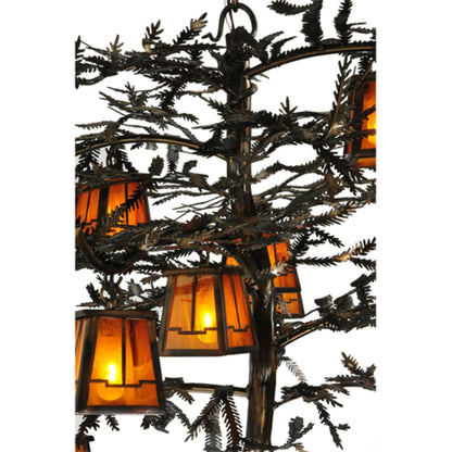 Meyda Tiffany Pine Branch Valley View 12 Light 54" Wide Chandelier
