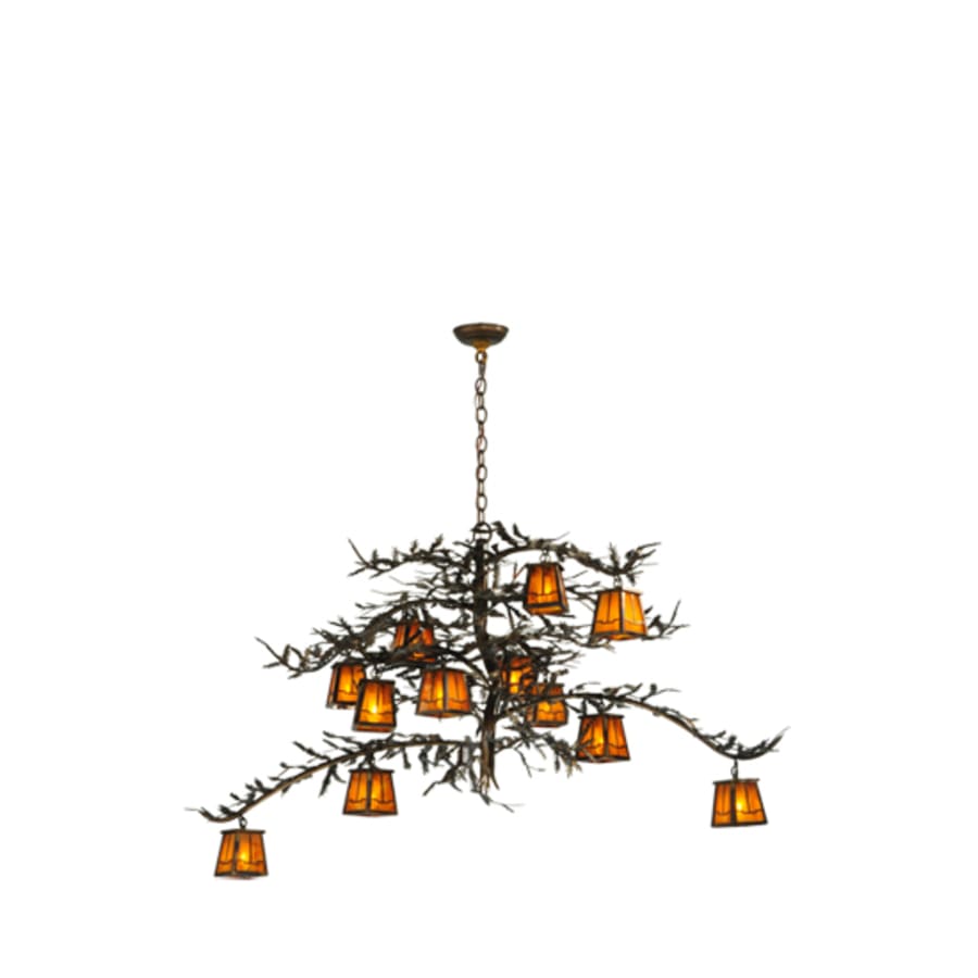 Meyda Tiffany Pine Branch Valley View 12 Light 54" Wide Chandelier
