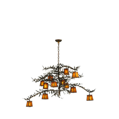 Meyda Tiffany Pine Branch Valley View 12 Light 54" Wide Chandelier