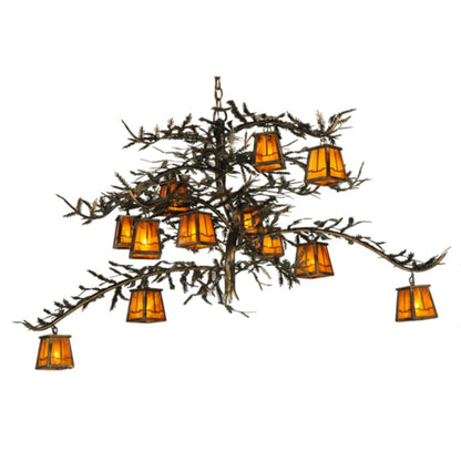 Meyda Tiffany Pine Branch Valley View 12 Light 54" Wide Chandelier