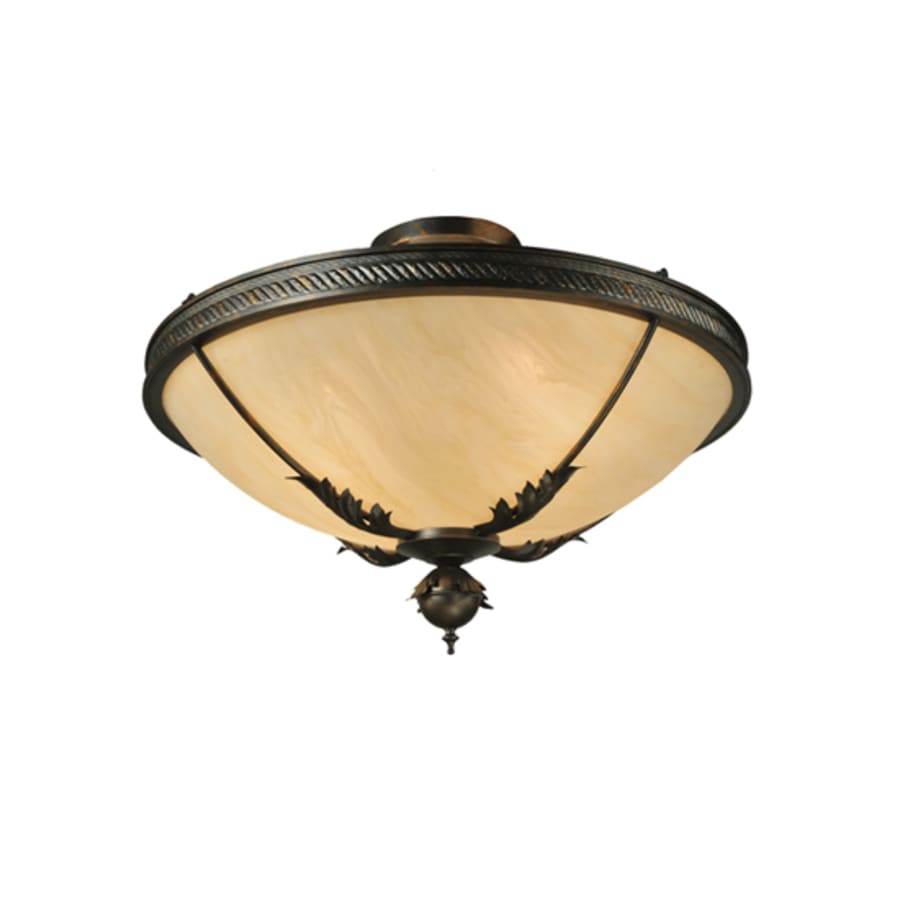 Meyda Tiffany Hoja 4 Light 30" Wide Semi-Flush Bowl Ceiling Fixture