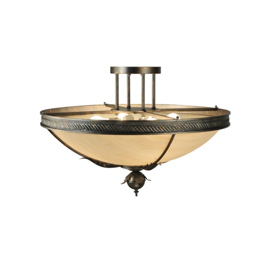 Meyda Tiffany Hoja 4 Light 30" Wide Semi-Flush Bowl Ceiling Fixture
