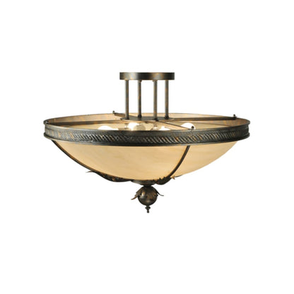 Meyda Tiffany Hoja 4 Light 30" Wide Semi-Flush Bowl Ceiling Fixture