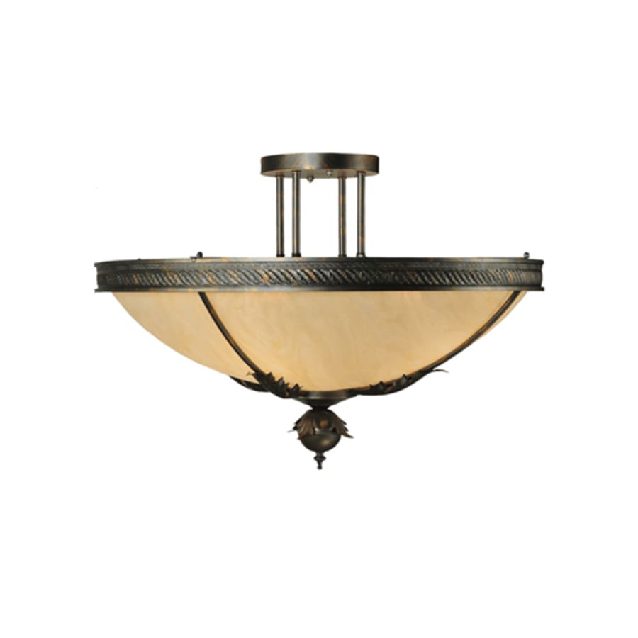 Meyda Tiffany Hoja 4 Light 30" Wide Semi-Flush Bowl Ceiling Fixture