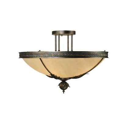 Meyda Tiffany Hoja 4 Light 30" Wide Semi-Flush Bowl Ceiling Fixture