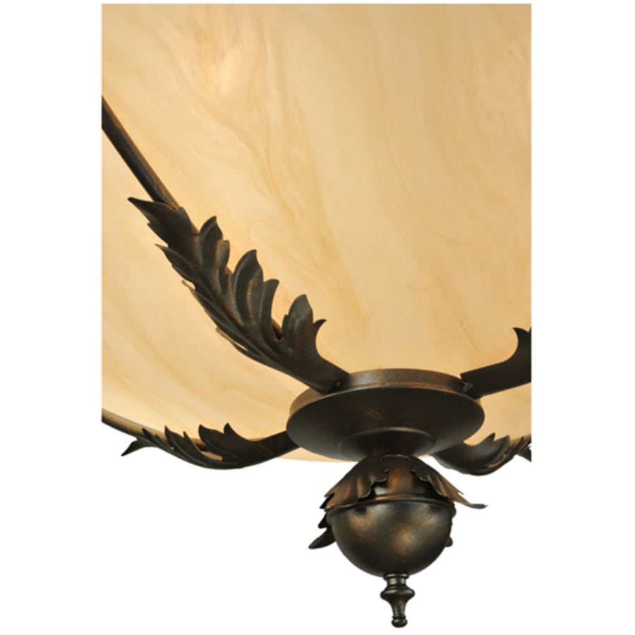 Meyda Tiffany Hoja 4 Light 30" Wide Semi-Flush Bowl Ceiling Fixture