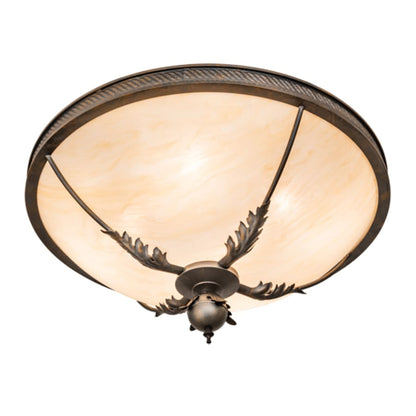 Meyda Tiffany Hoja 4 Light 30" Wide Semi-Flush Bowl Ceiling Fixture
