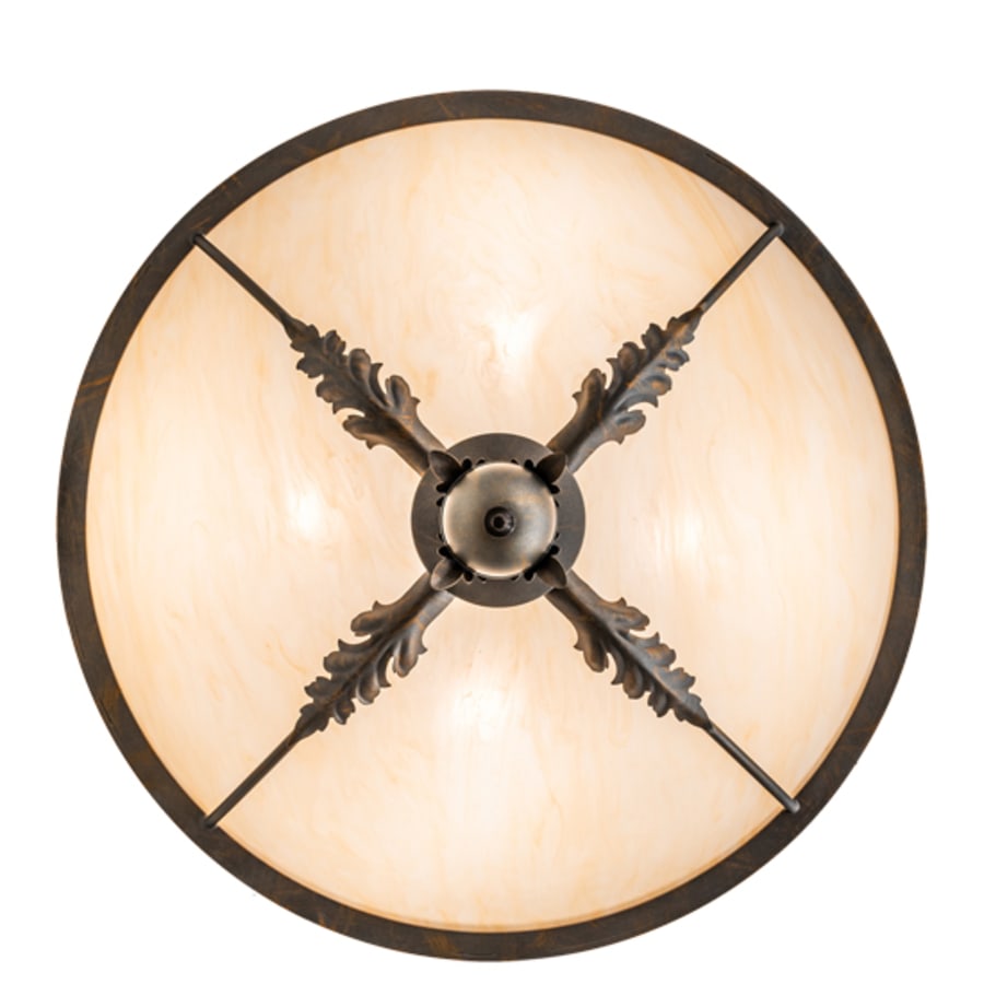 Meyda Tiffany Hoja 4 Light 30" Wide Semi-Flush Bowl Ceiling Fixture