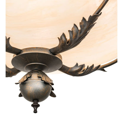 Meyda Tiffany Hoja 4 Light 30" Wide Semi-Flush Bowl Ceiling Fixture
