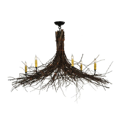 Meyda Tiffany Twigs 6 Light 48" Wide Taper Candle Style Chandelier