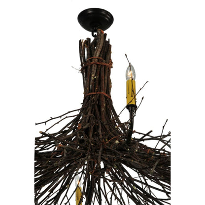 Meyda Tiffany Twigs 6 Light 48" Wide Taper Candle Style Chandelier