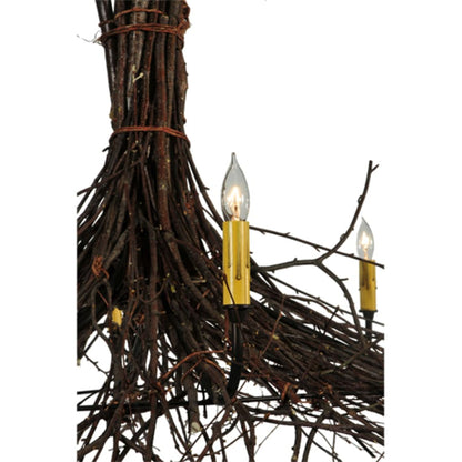 Meyda Tiffany Twigs 6 Light 48" Wide Taper Candle Style Chandelier