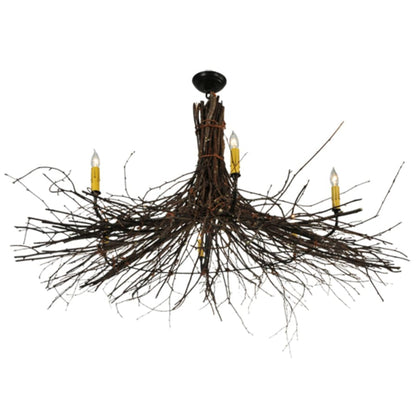Meyda Tiffany Twigs 6 Light 48" Wide Taper Candle Style Chandelier