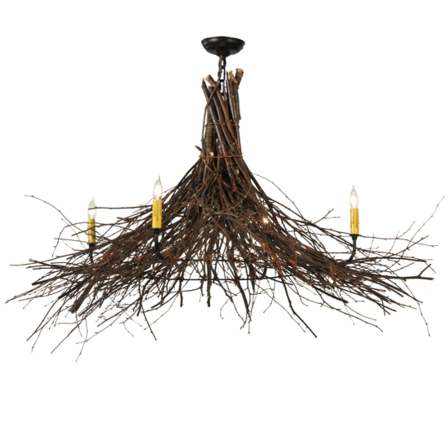 Meyda Tiffany Twigs 4 Light 48" Wide Taper Candle Style Chandelier