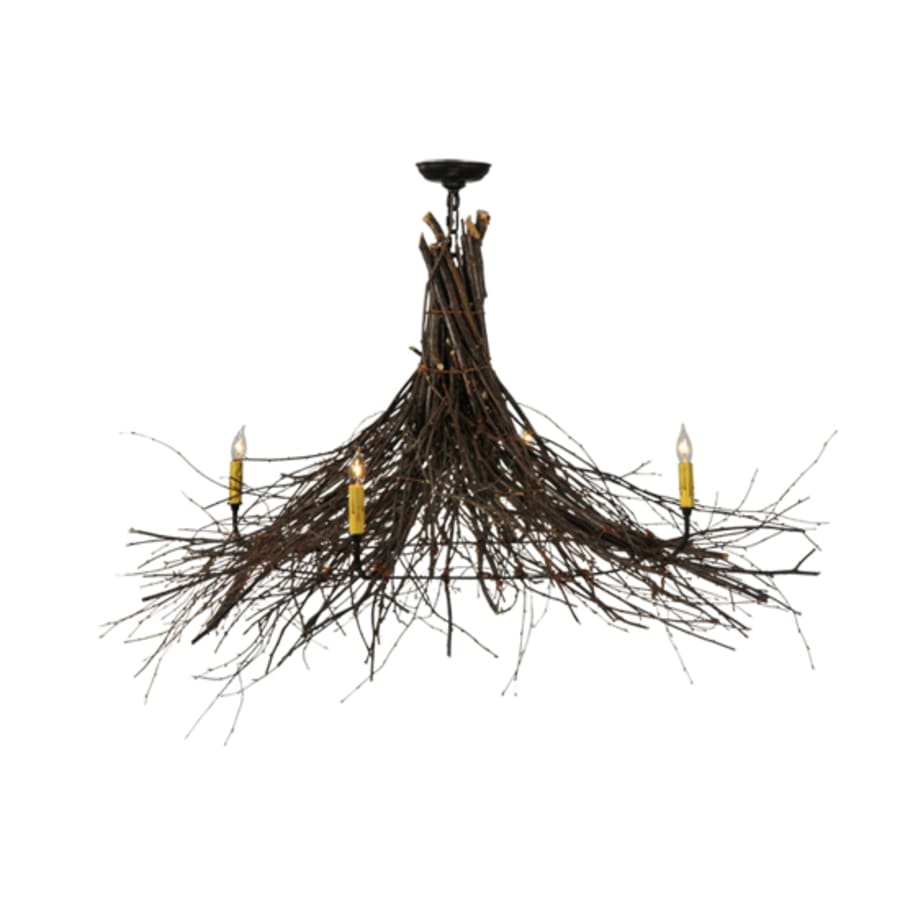 Meyda Tiffany Twigs 4 Light 48" Wide Taper Candle Style Chandelier