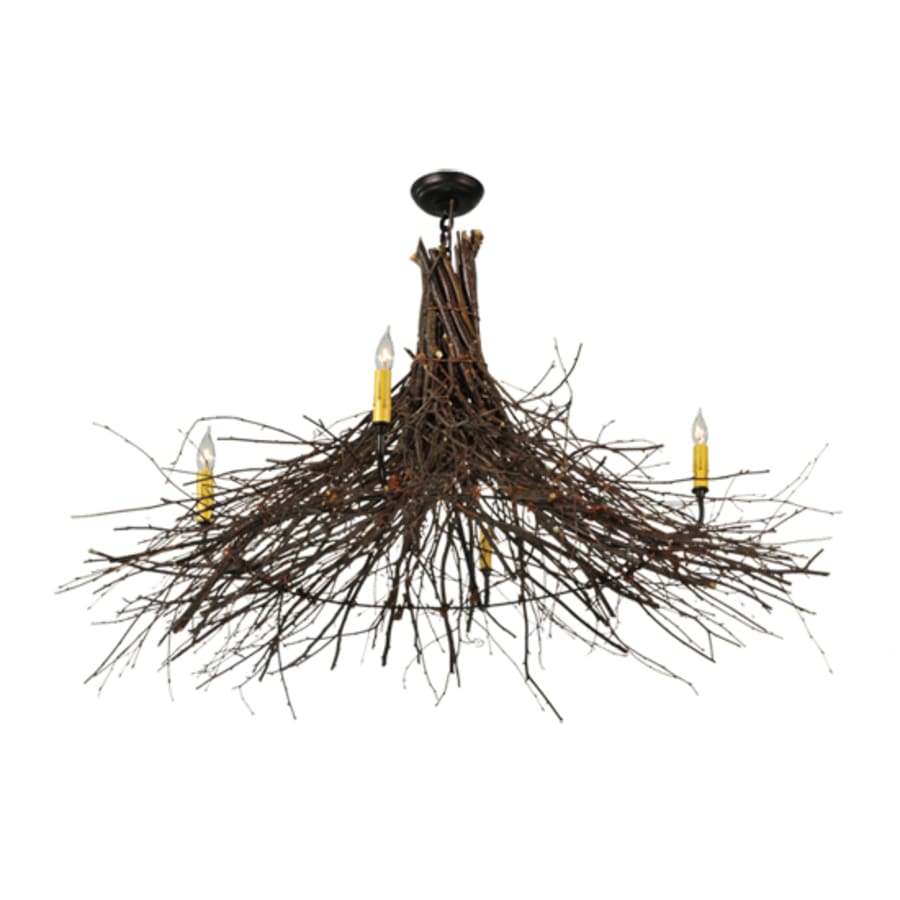 Meyda Tiffany Twigs 4 Light 48" Wide Taper Candle Style Chandelier