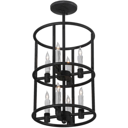 Meyda Tiffany Cilindro Air 8 Light 16" Wide Taper Candle Pendant