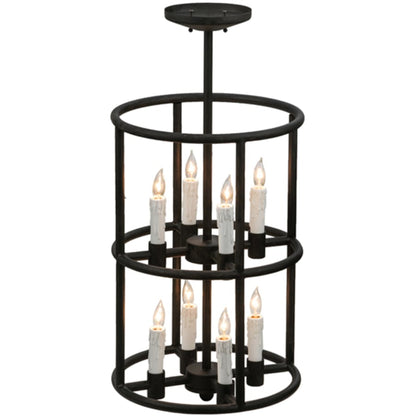Meyda Tiffany Cilindro Air 8 Light 16" Wide Taper Candle Pendant