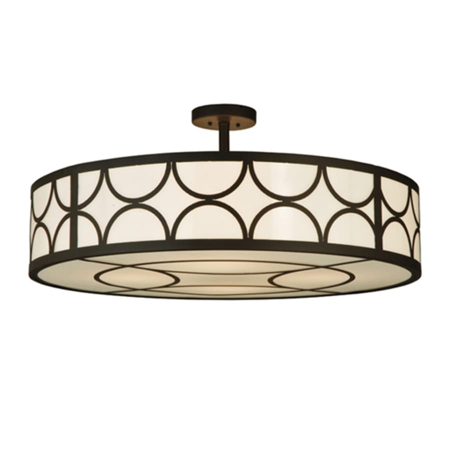 Meyda Tiffany Revival Deco Cilindro 4 Light 36" Wide Semi-Flush Drum Ceiling Fixture