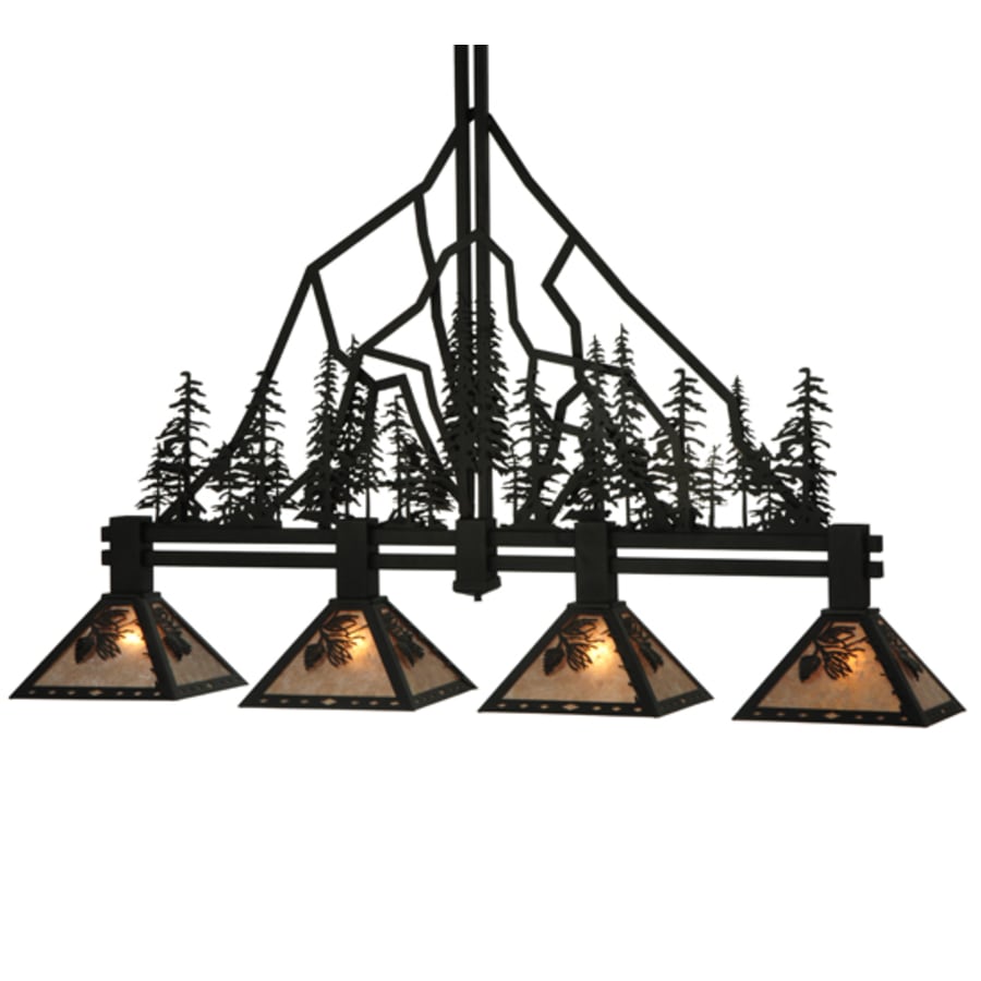 Meyda Tiffany Tall Pines 4 Light 60" Wide Linear Pendant