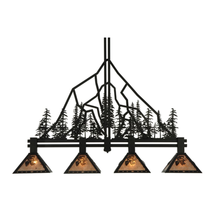 Meyda Tiffany Tall Pines 4 Light 60" Wide Linear Pendant