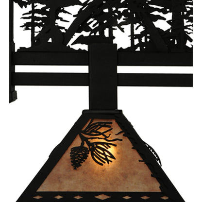 Meyda Tiffany Tall Pines 4 Light 60" Wide Linear Pendant