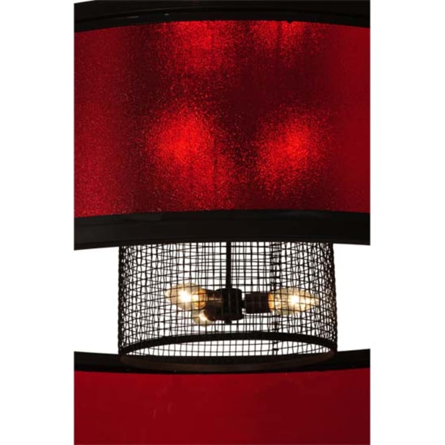 Meyda Tiffany Tavern Red 9 Light 48" Wide Abstract Pendant