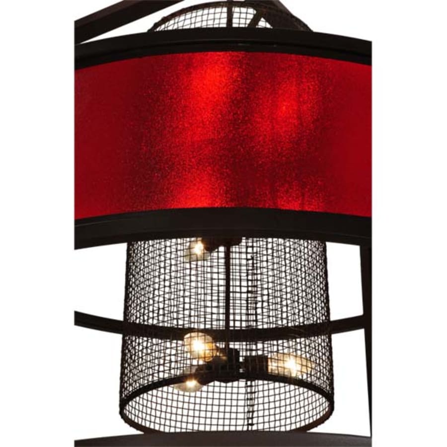 Meyda Tiffany Tavern Red 9 Light 48" Wide Abstract Pendant