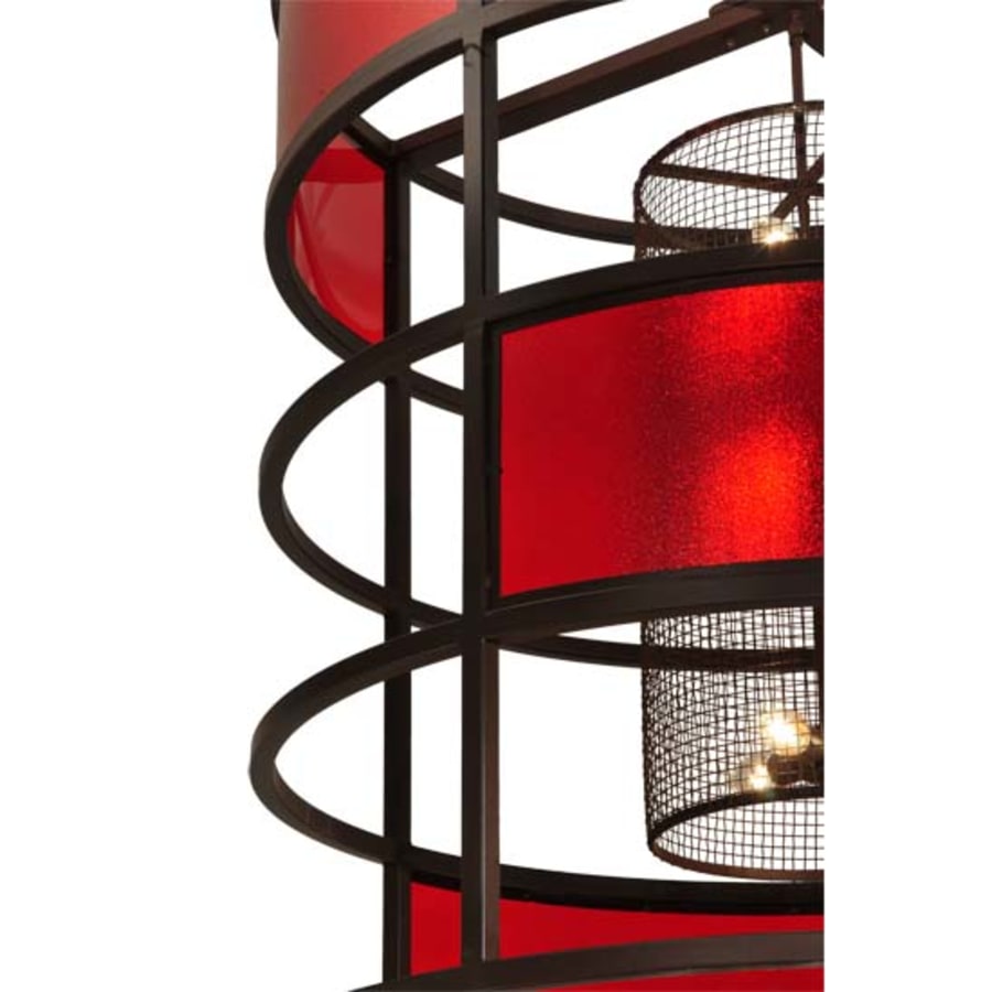 Meyda Tiffany Tavern Red 9 Light 48" Wide Abstract Pendant