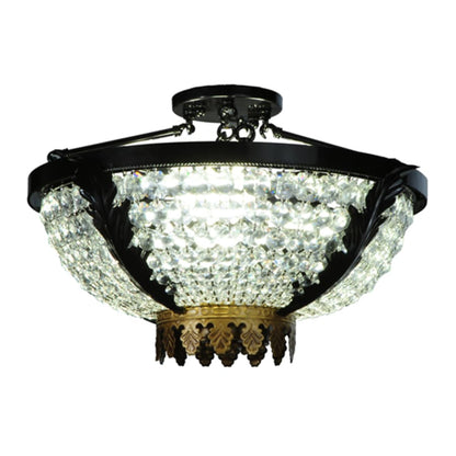 Meyda Tiffany Chrisanne 3 Light 18" Wide Semi-Flush Bowl Ceiling Fixture