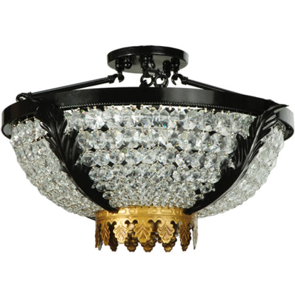 Meyda Tiffany Chrisanne 3 Light 18" Wide Semi-Flush Bowl Ceiling Fixture