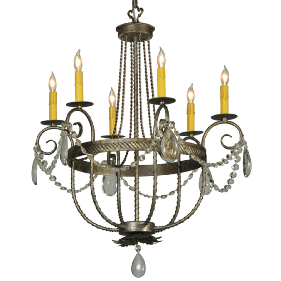 Meyda Tiffany Antonia 6 Light 29" Wide Crystal Candle Style Chandelier