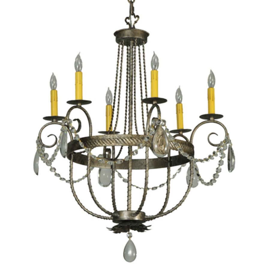Meyda Tiffany Antonia 6 Light 29" Wide Crystal Candle Style Chandelier