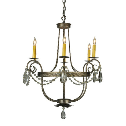 Meyda Tiffany Antonia 6 Light 29" Wide Crystal Candle Style Chandelier
