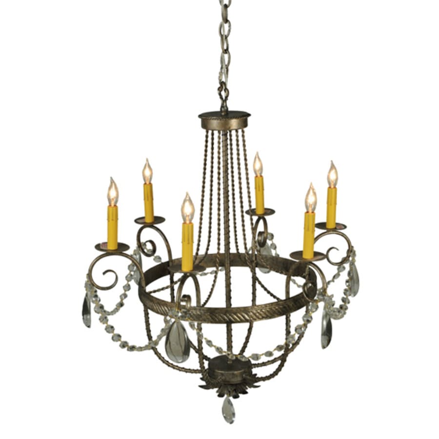 Meyda Tiffany Antonia 6 Light 29" Wide Crystal Candle Style Chandelier