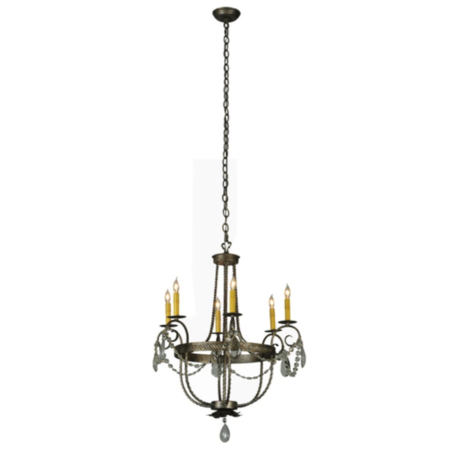 Meyda Tiffany Antonia 6 Light 29" Wide Crystal Candle Style Chandelier
