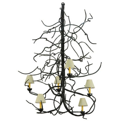 Meyda Tiffany Winter Solstice 6 Light 50" Wide Wrought Iron Chandelier