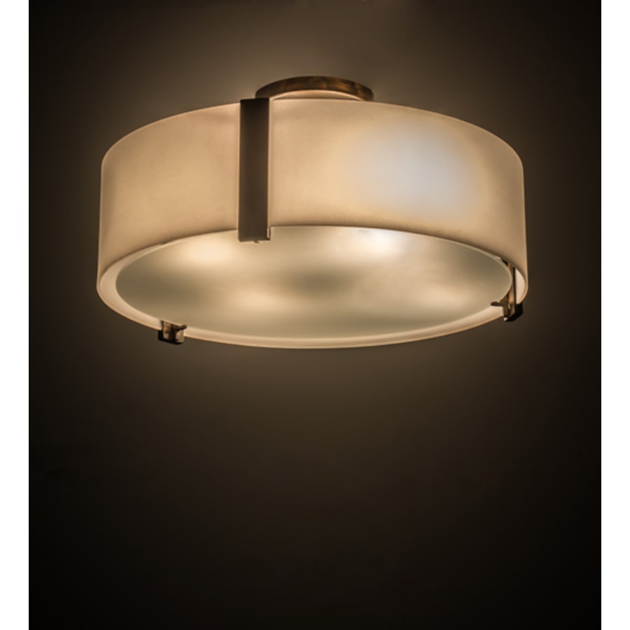 Meyda Tiffany Cilindro Bartel 4 Light 18" Wide Semi-Flush Drum Ceiling Fixture