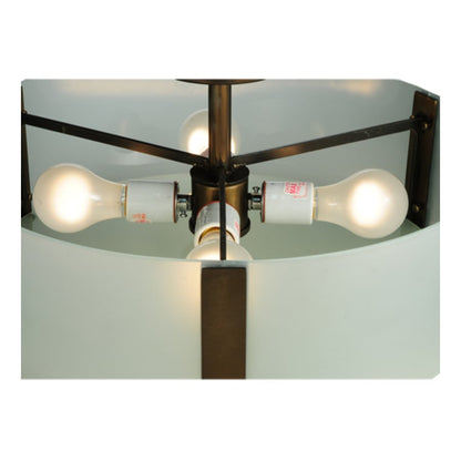 Meyda Tiffany Cilindro Bartel 4 Light 18" Wide Semi-Flush Drum Ceiling Fixture