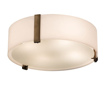 Meyda Tiffany Cilindro Bartel 4 Light 18" Wide Semi-Flush Drum Ceiling Fixture