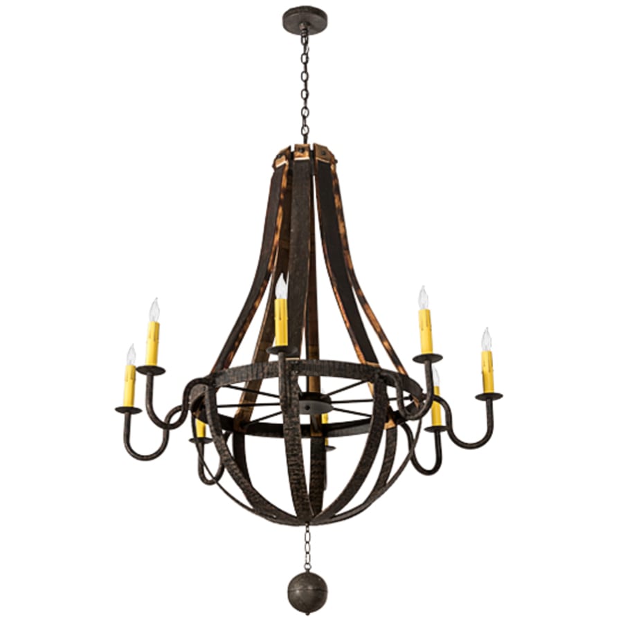 Meyda Tiffany Barrel Stave Madera 8 Light 48" Wide Taper Candle Style Chandelier - Coffee Bean Finish