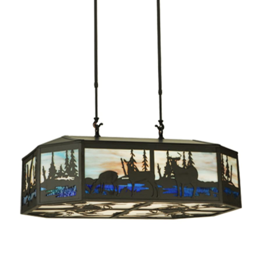 Meyda Tiffany Long Deer 6 Light 32" Wide Linear Pendant