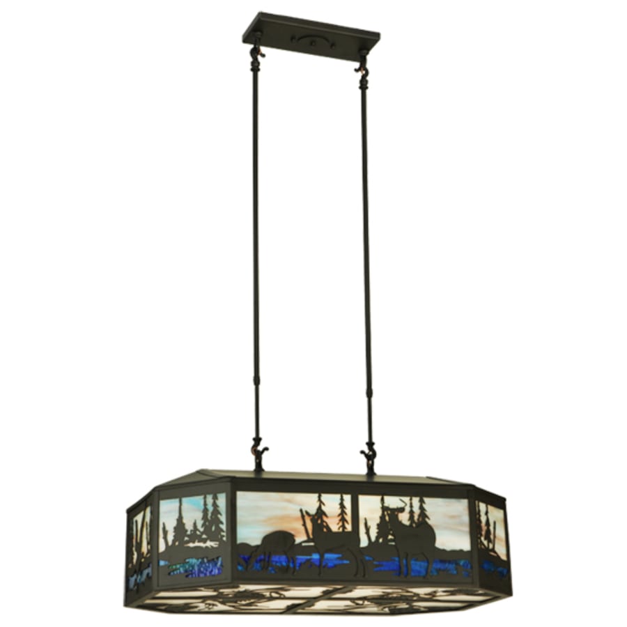 Meyda Tiffany Long Deer 6 Light 32" Wide Linear Pendant