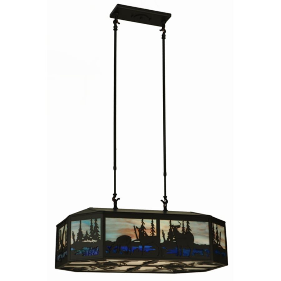 Meyda Tiffany Long Deer 6 Light 32" Wide Linear Pendant