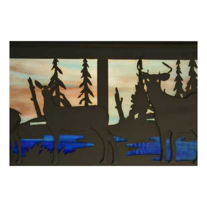 Meyda Tiffany Long Deer 6 Light 32" Wide Linear Pendant