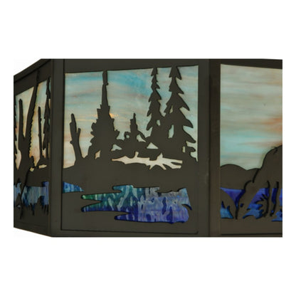 Meyda Tiffany Long Deer 6 Light 32" Wide Linear Pendant